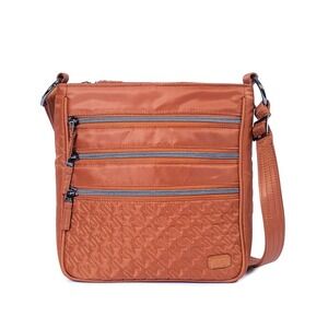 Lug Breezer Crossbody Bag Purse Quilted Bronze‎ Copper Nylon Lightweight Travel